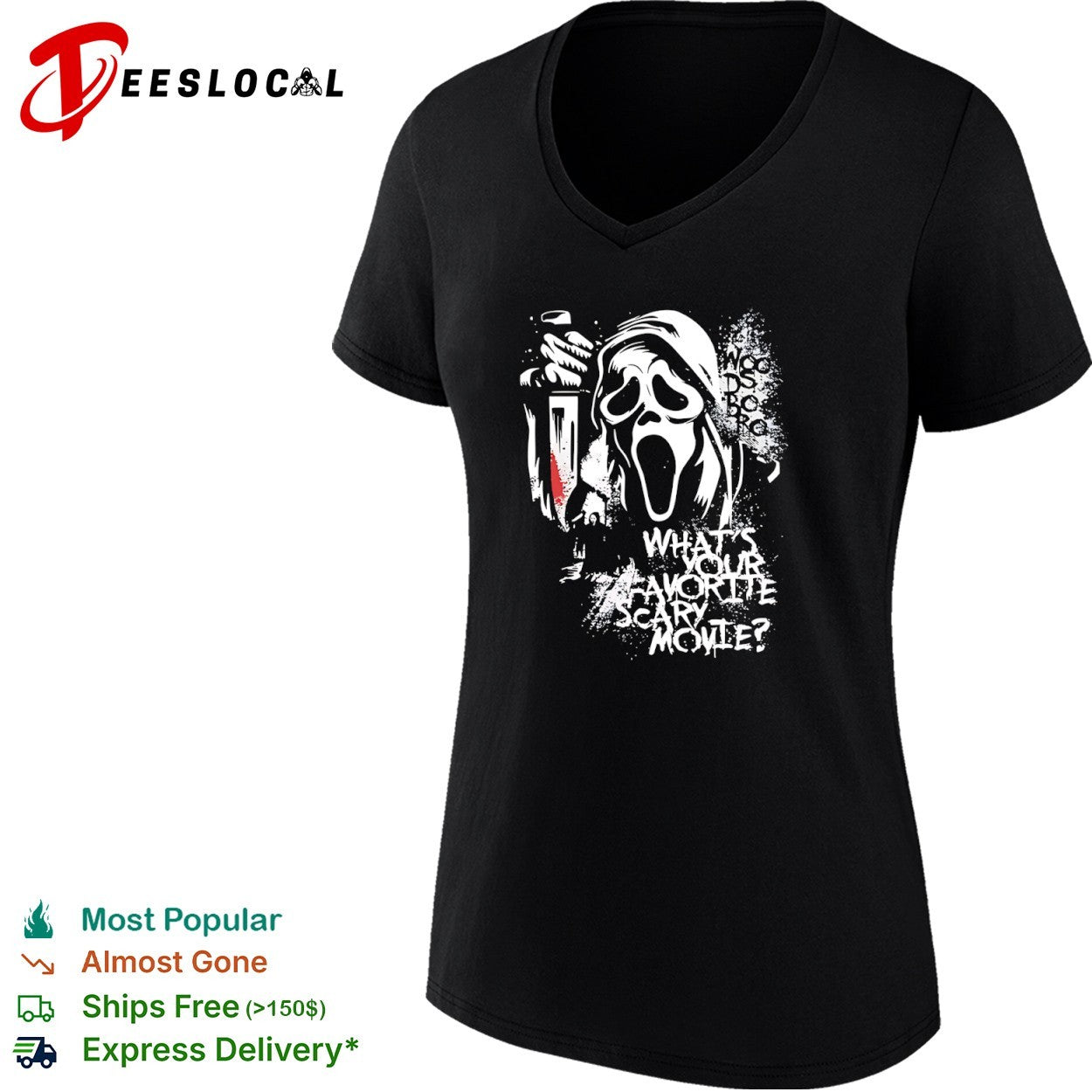Ghostface Woodsboro What Is Your Favorite Scary Movie Horror Film shirt
