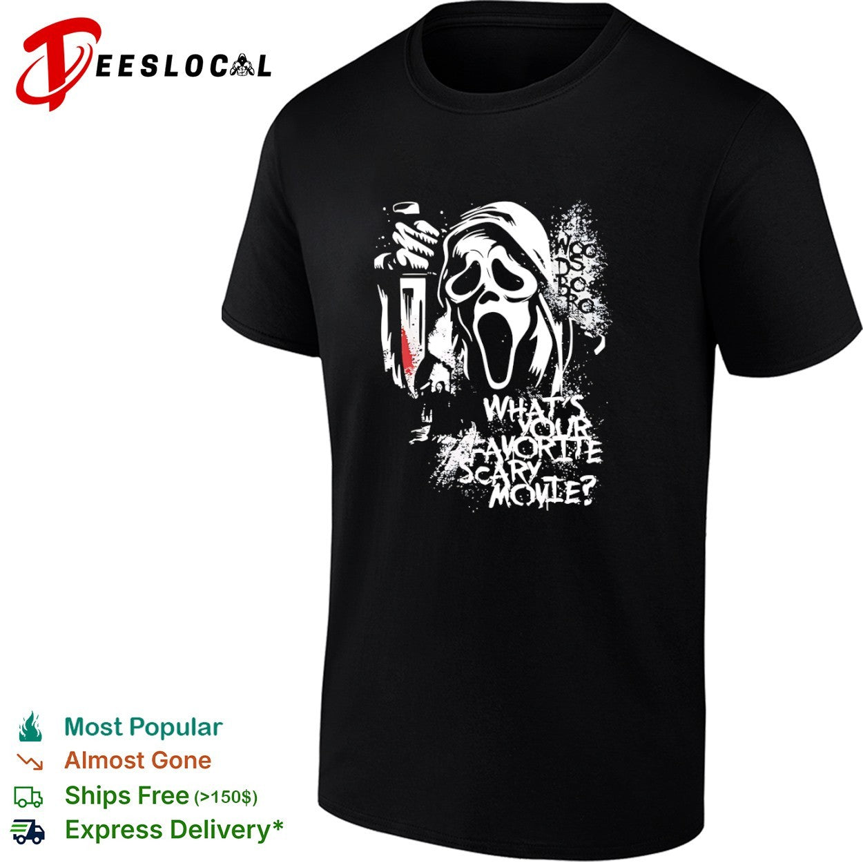 Ghostface Woodsboro What Is Your Favorite Scary Movie Horror Film shirt