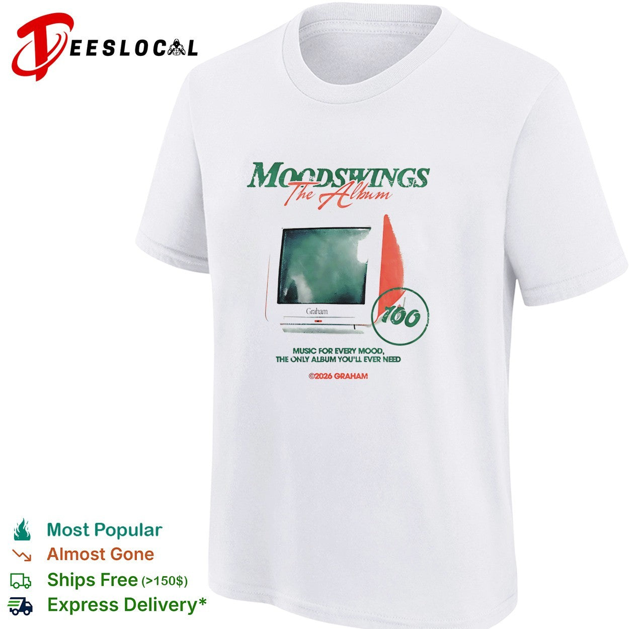 Graham Moodswings the album computer monitor 100 shirt