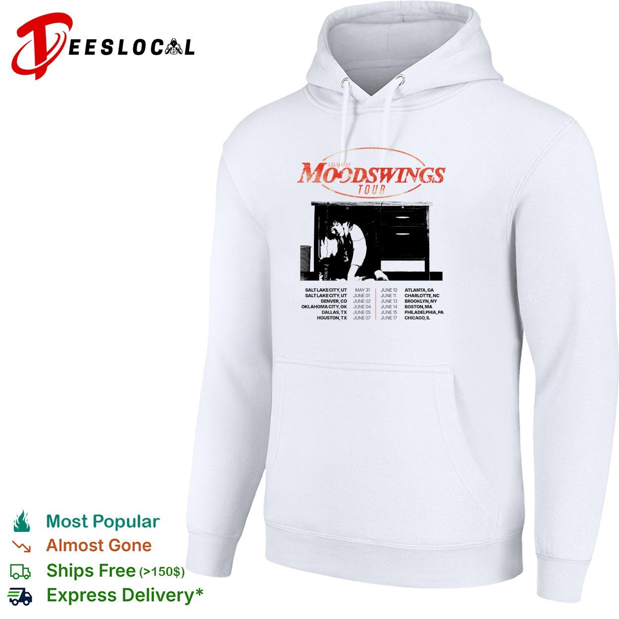 Graham Moodswings tour man under desk shirt
