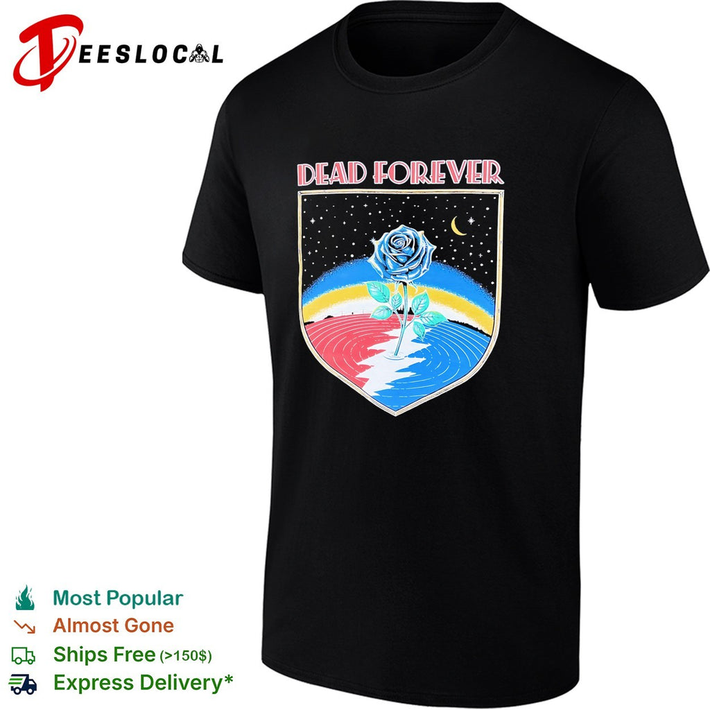 Grateful Dead forever rose skull rainbow Dead60 shirt