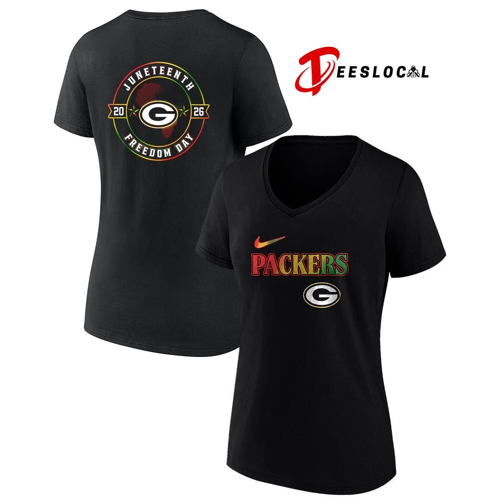 Green Bay Packers x Juneteenth Strong freedom day logo shirt