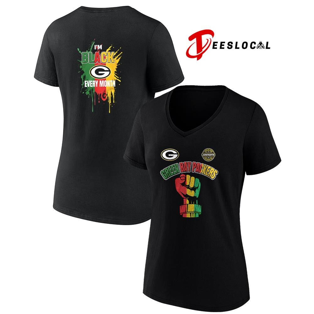 Green Bay Packers x Juneteeth freedom I’m black every month icon shirt