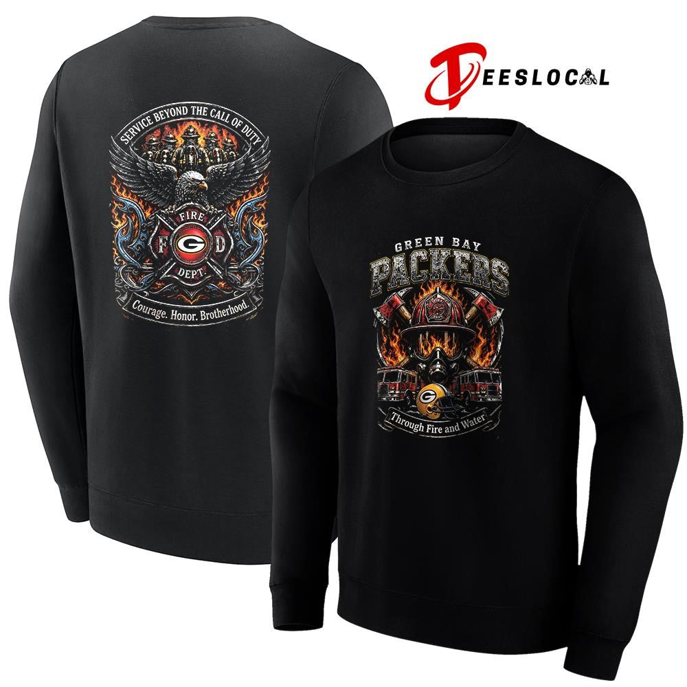 Green Bay Packers x through fire and water service beyond the call of duty shirt