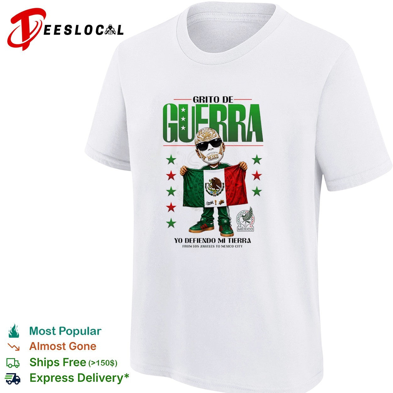 Grito de Guerra Yo Defiendo Mi Tierra From Los Angeles to Mexico City soccer shirt