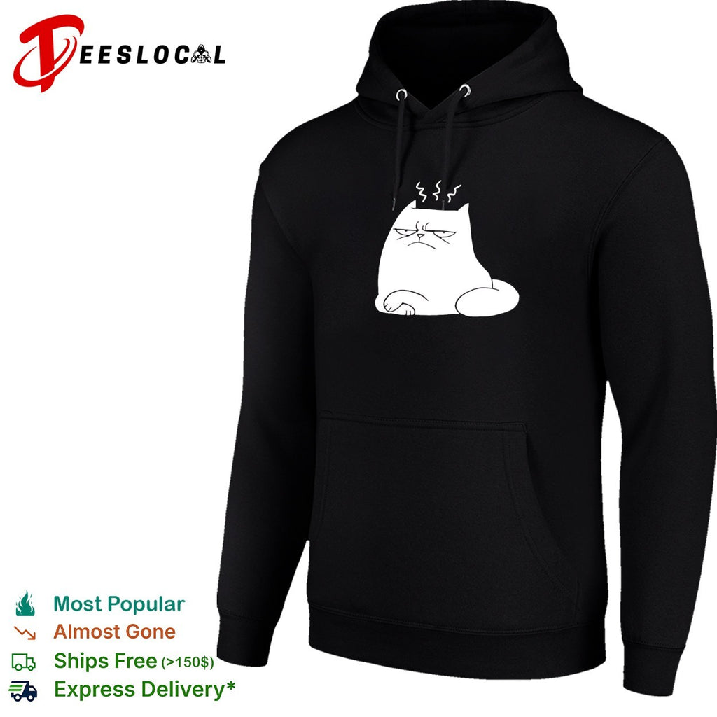 Grumpy cat sitting steaming head annoyed shirt