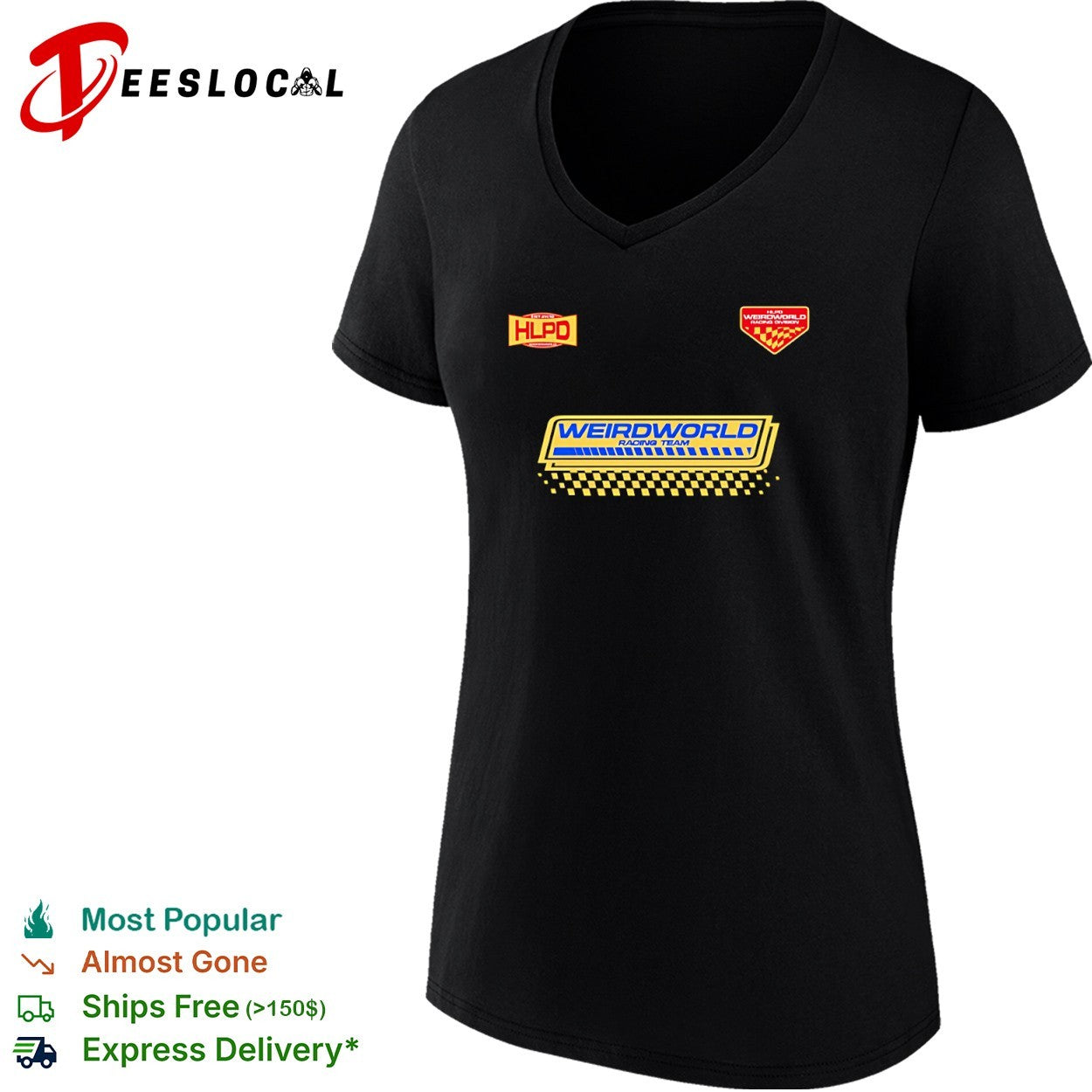 HLPD Weirdworld Racing Division Weirdworld Racing Team checkered flag shirt