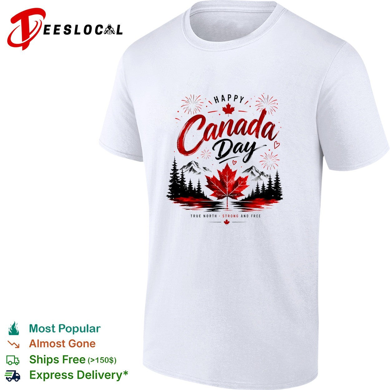 Happy Canada Day true north strong and free shirt