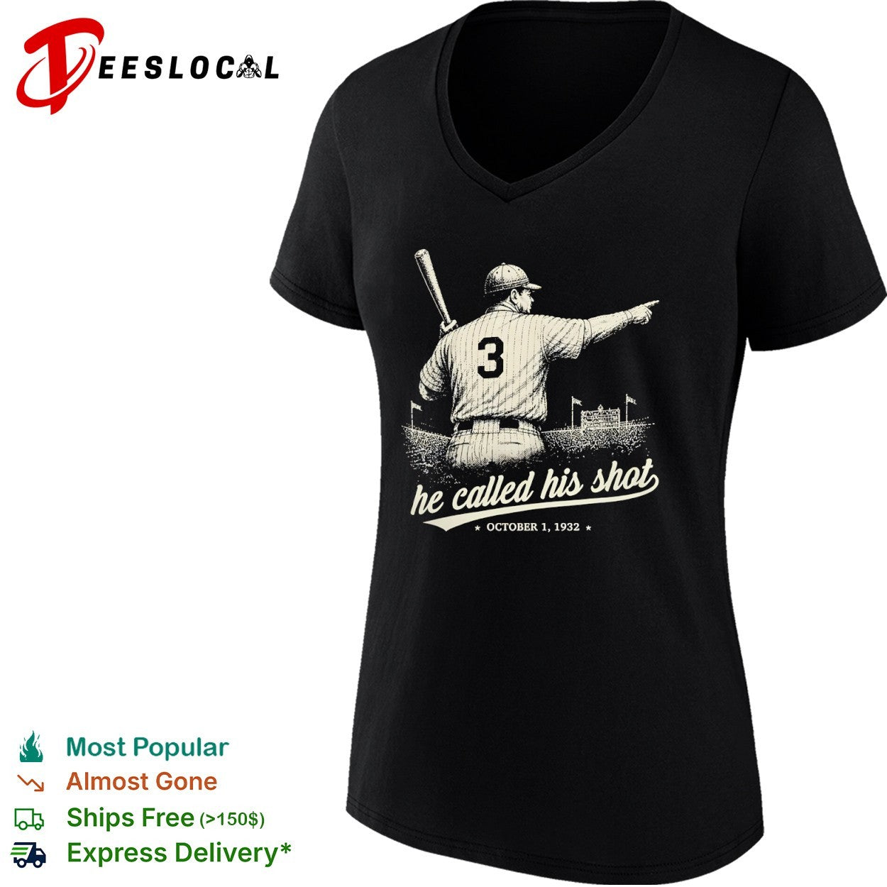 He called his shot baseball player 1932 shirt
