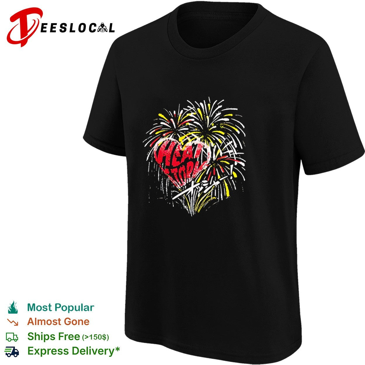 Heat Tokyo firework heart Japanese shirt