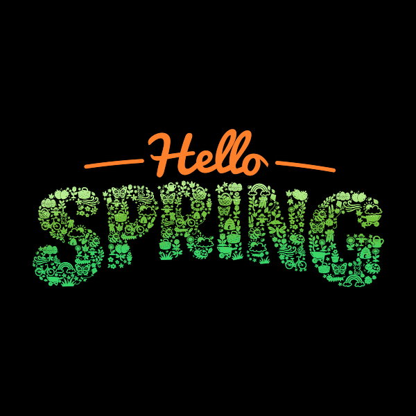 Hello Spring Nature Doodle