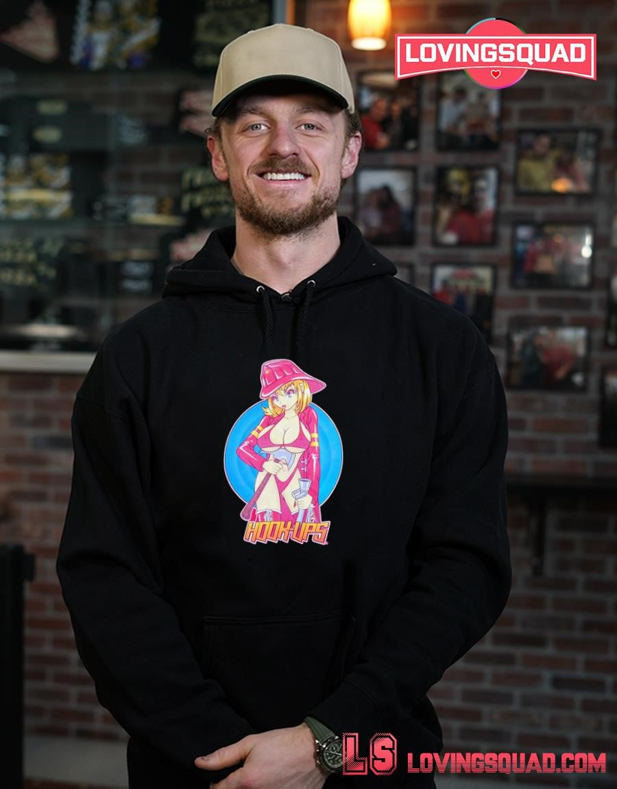 Hook-Ups fire up anime girl shirt