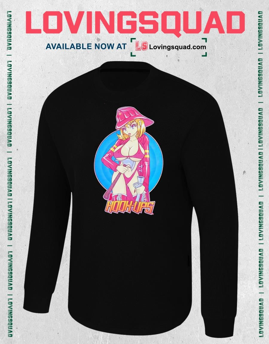 Hook-Ups fire up anime girl shirt