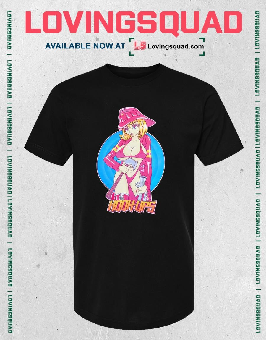 Hook-Ups fire up anime girl shirt