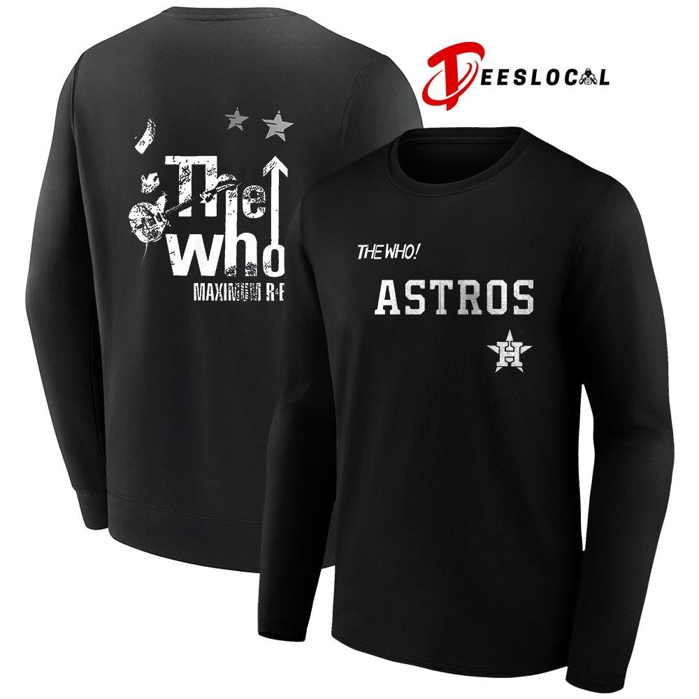 Houston Astros The Who Maximum R B North American Farewell tour graphic shirt