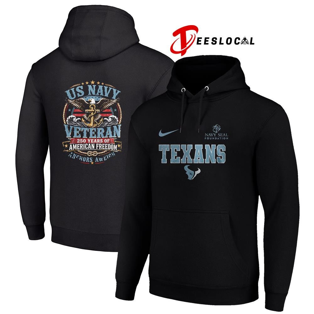 Houston Texans US Navy seal foundation 250 years of American freedom anchors aweigh shirt