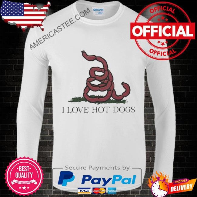 I Love Hot Dog Flag Meme T-Shirt