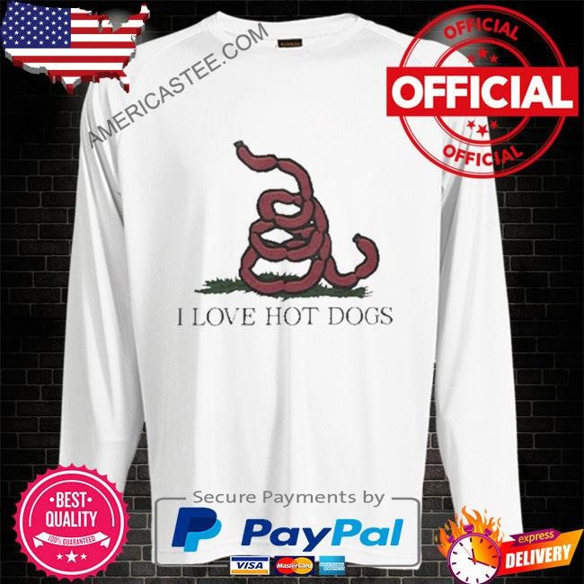 I Love Hot Dog Flag Meme T-Shirt