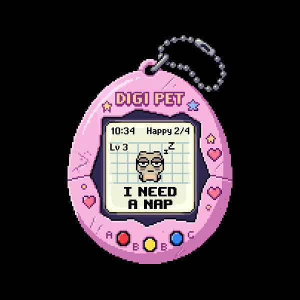 I Need A Nap Retro Virtual Pet