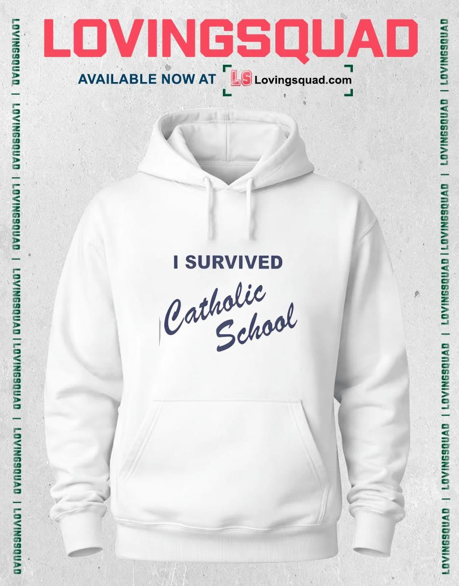 I Survived Catholic School Text Shirt