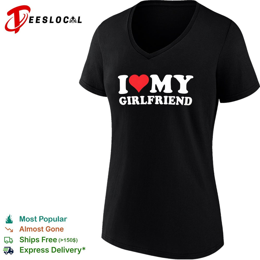 I love my girlfriend heart shirt