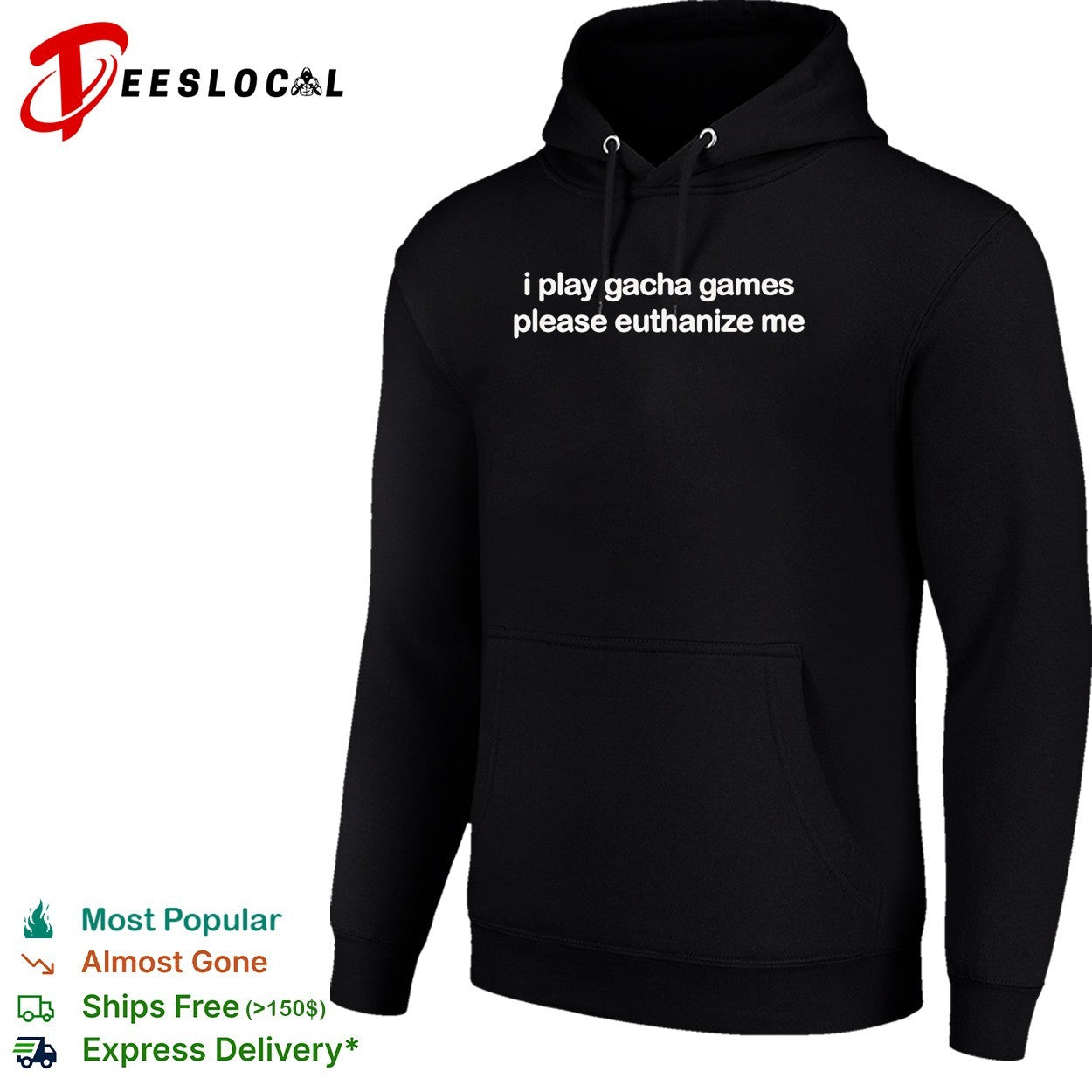I play gacha games please euthanize me text shirt