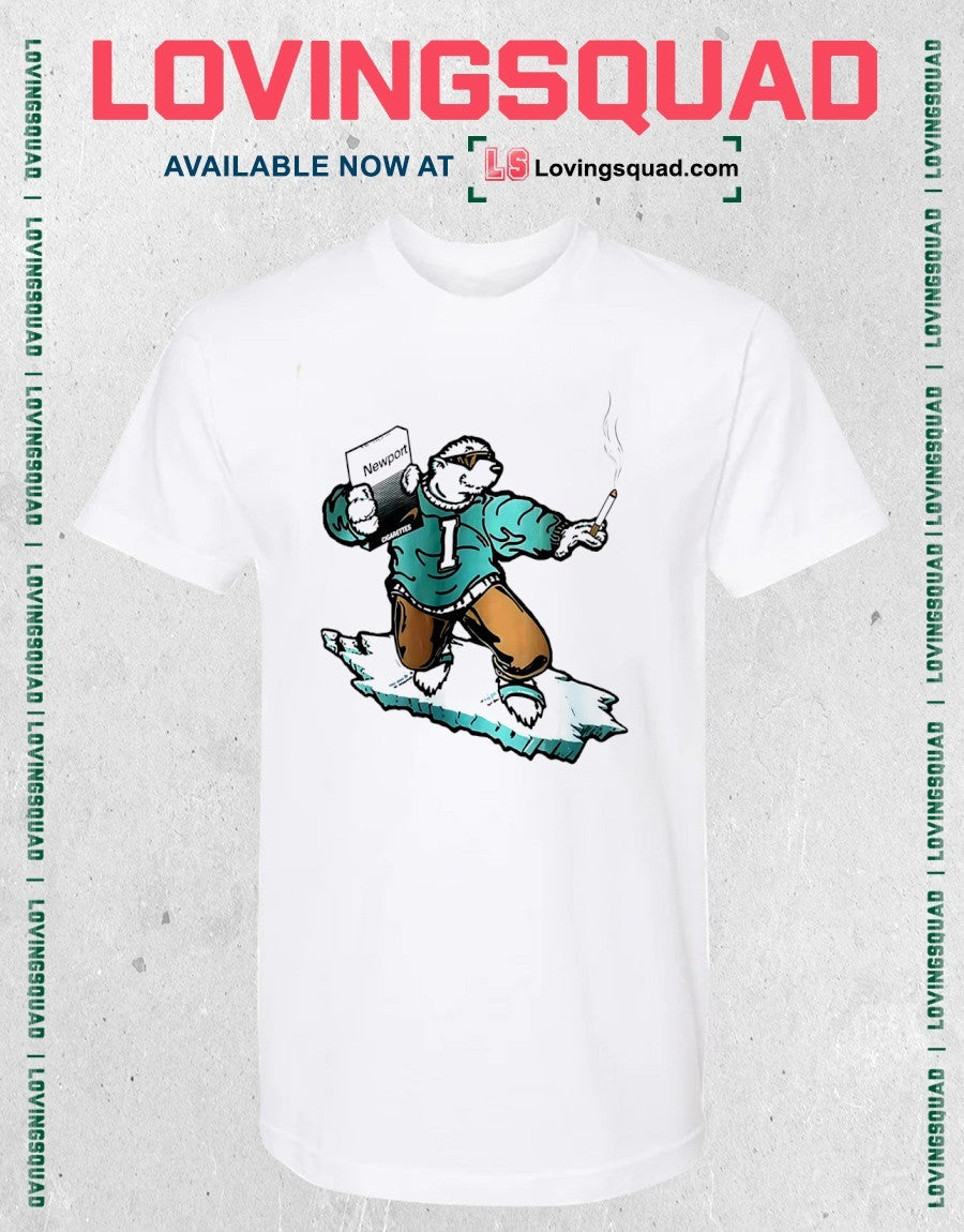 Icee Bear Smoking Newport cigarettes pack shirt
