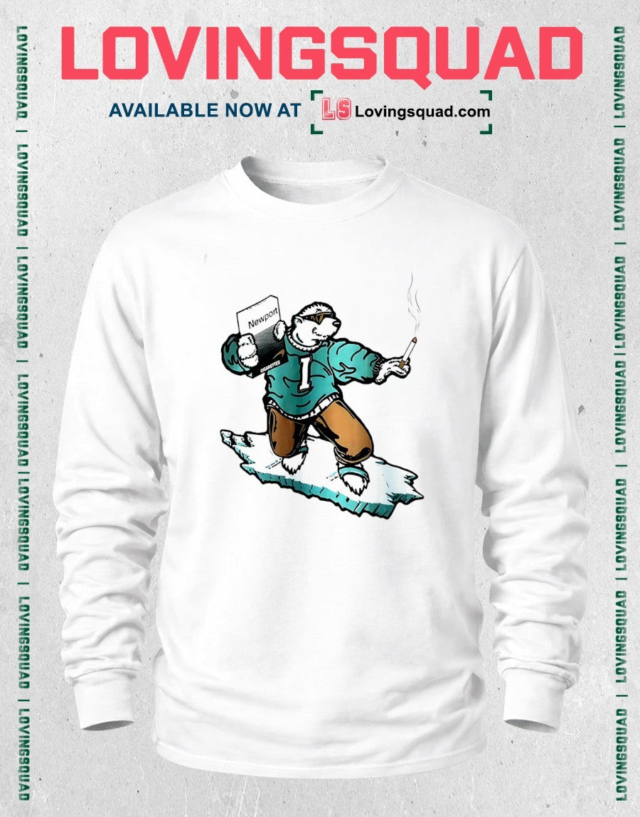 Icee Bear Smoking Newport cigarettes pack shirt