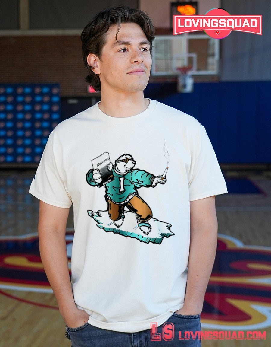 Icee Bear Smoking Newport cigarettes pack shirt