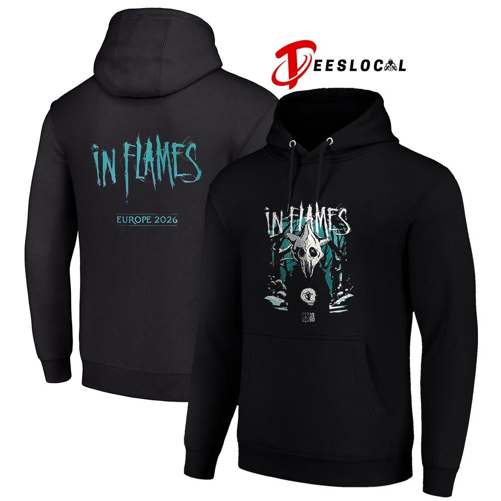 In Flames Europe tour 2026 shirt