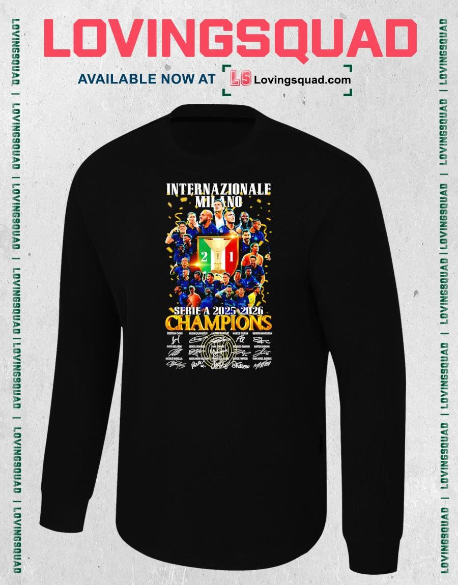 Inter Milan Serie A 2025-2026 Champions Signatures Shirt