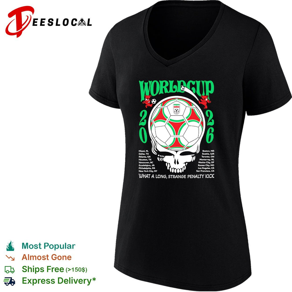 Iran World Cup 2026 Grateful Dead steal your face what a long strange penalty kick shirt