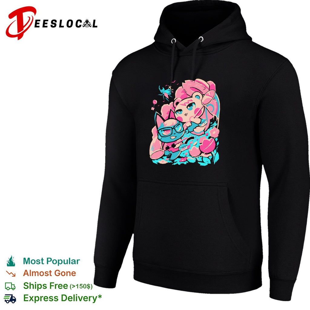 Isabelle and Raymond Animal Crossing cherry blossom flowers shirt