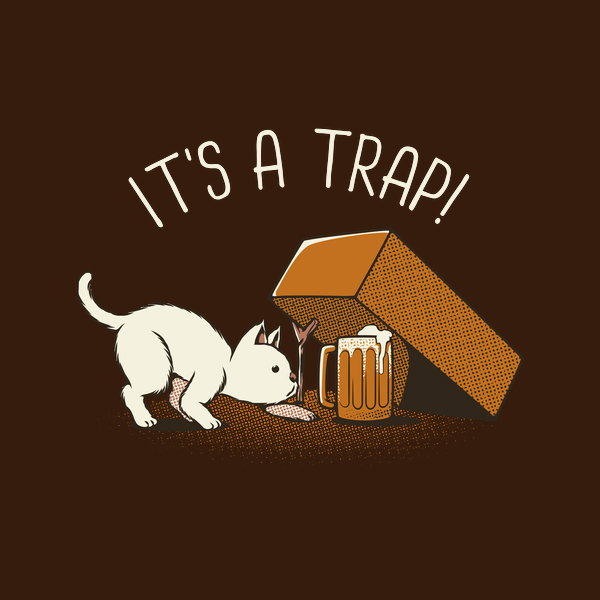 Its A Trap Beer Funny Cat