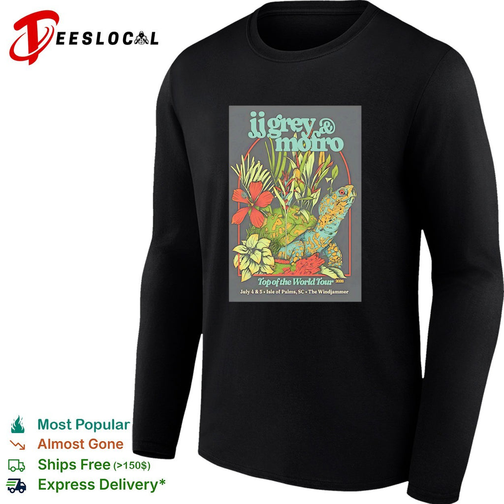 JJ Grey and Mofro Top of the World Tour 2026 Isle of Palms SC turtle shirt
