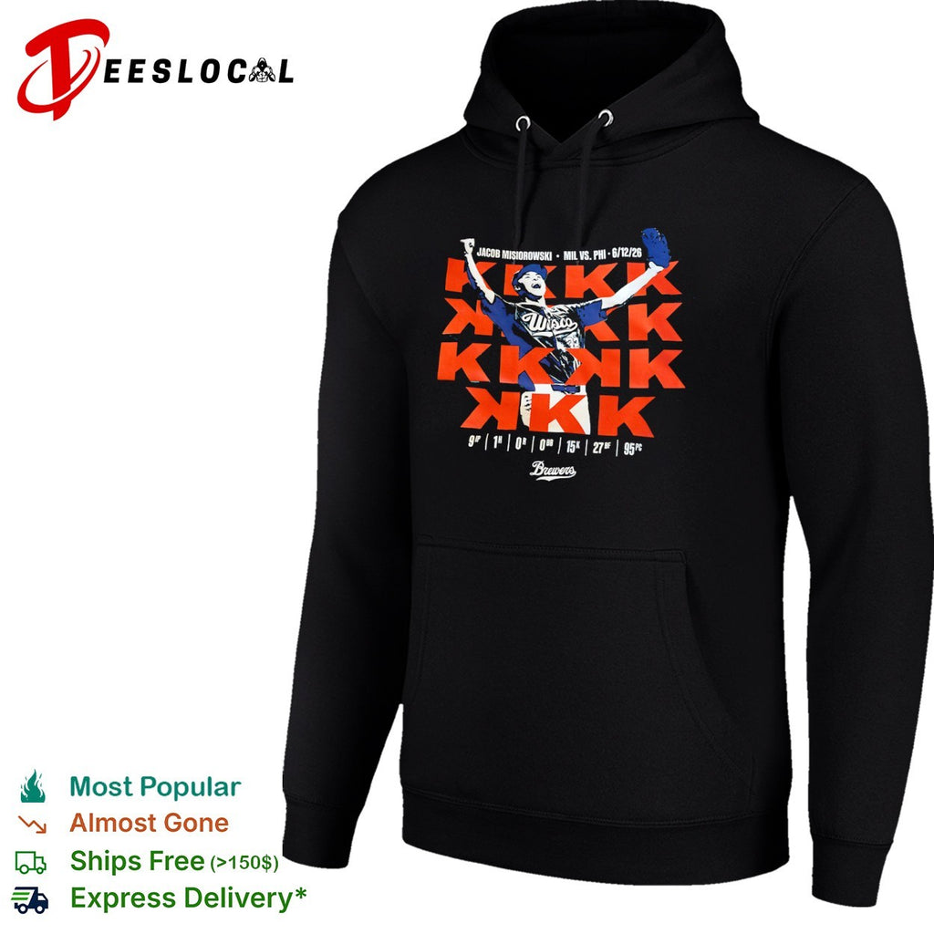 Jacob Misiorowski Brewers Wisco pitcher MIL vs PHI shirt