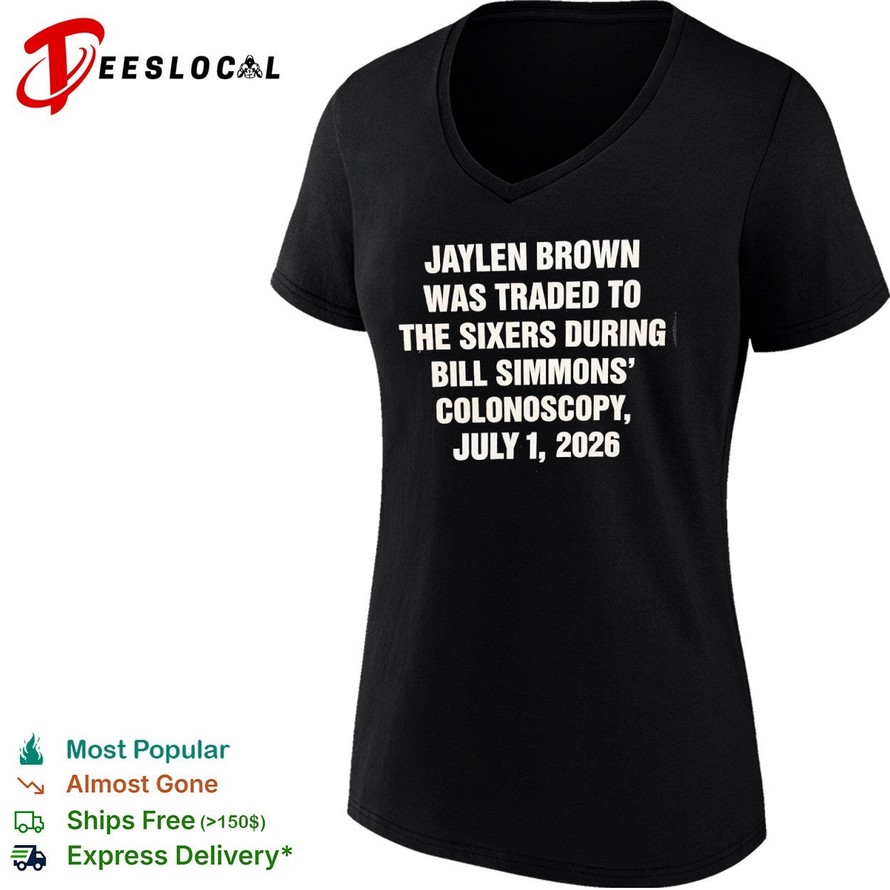 Jaylen Brown Philadelphia Sixers Bill Simmons podcast text only was traded 2026 shirt