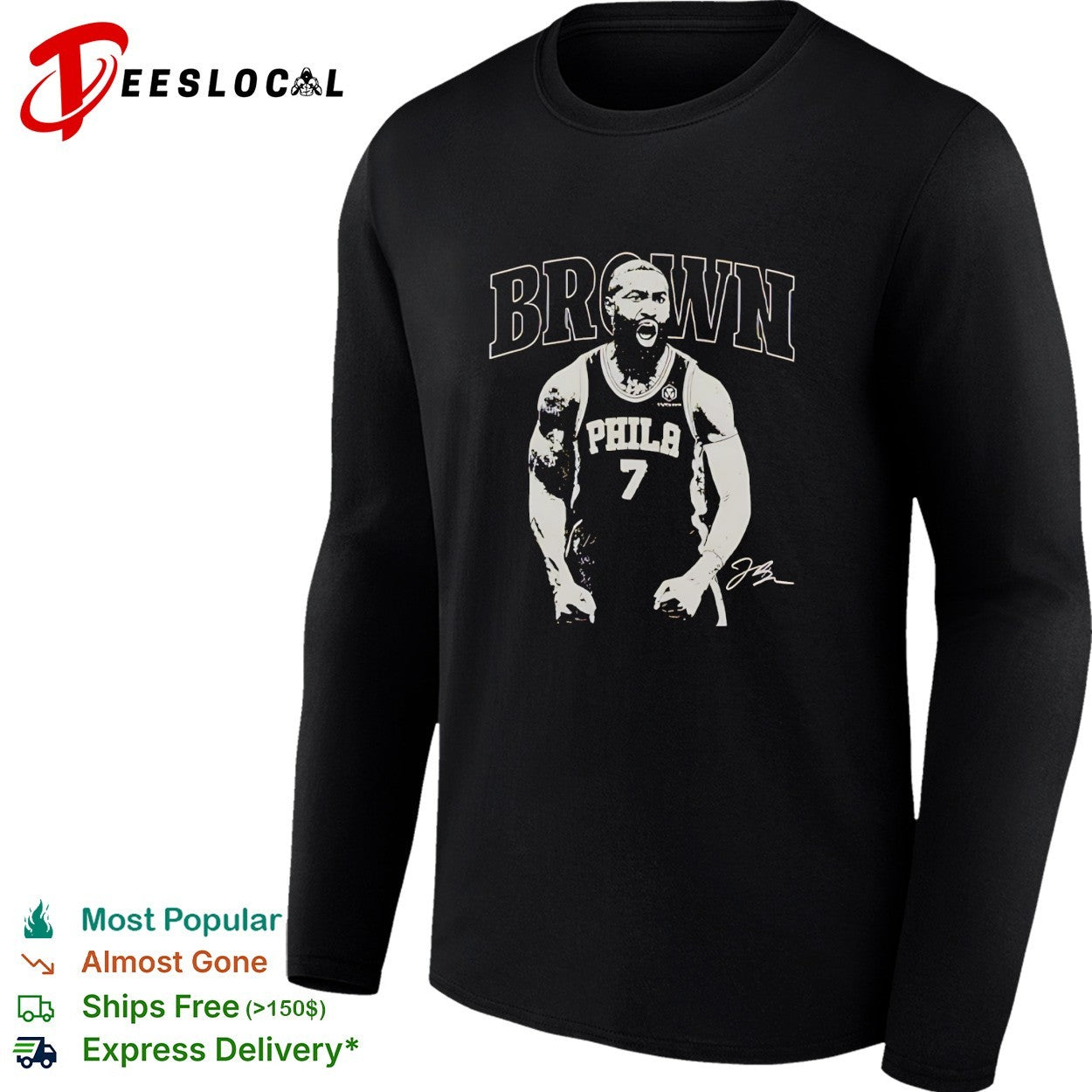 Jaylen Brown number 7 Philadelphia 76ers basketball signature shirt
