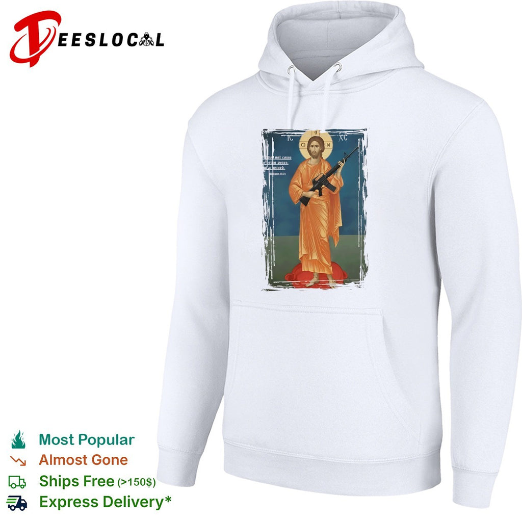 Jesus Christ I have not come to bring peace but a sword Matthew 10 34 rifle shirt