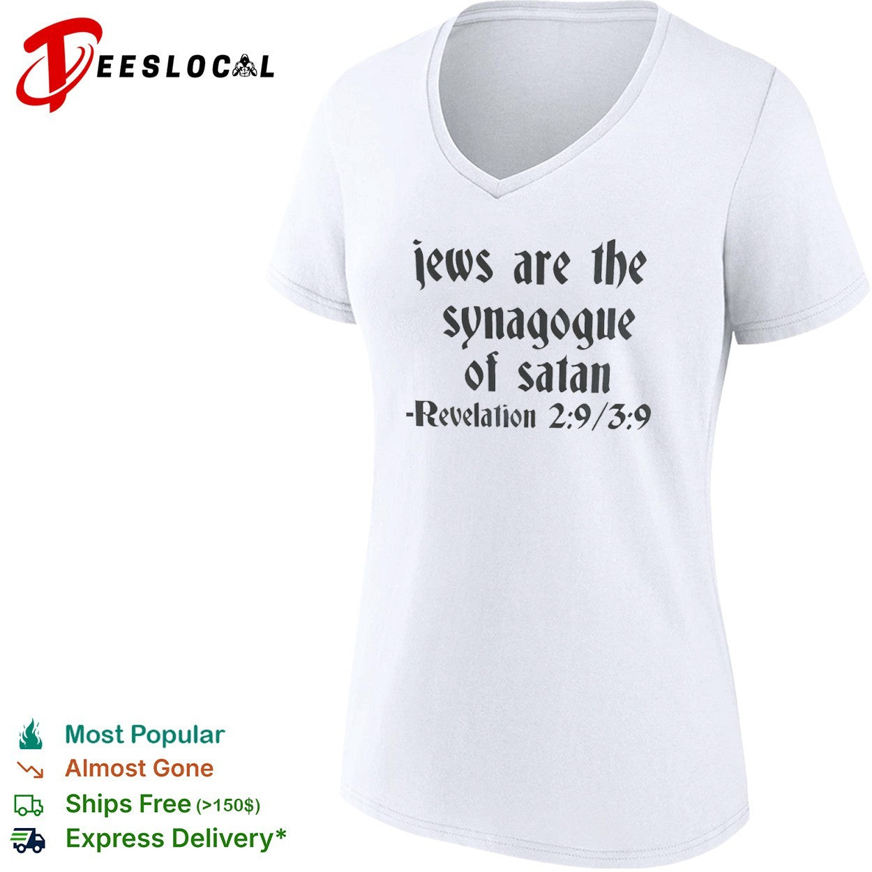 Jews are the synagogue of satan Revelation 2 9 3 9 shirt
