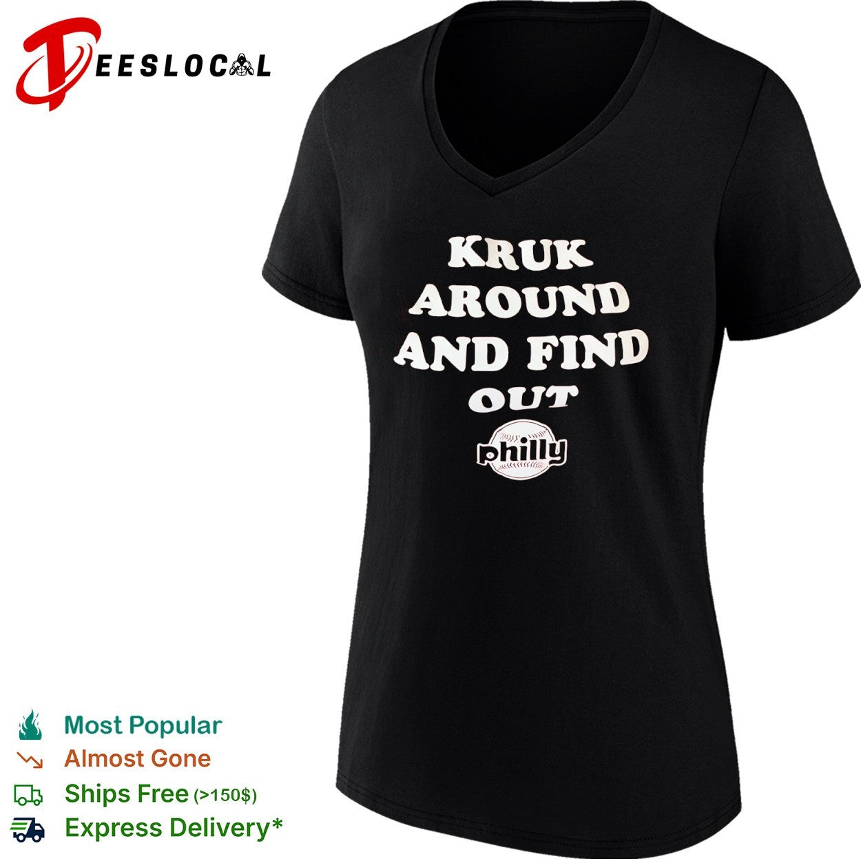 John Kruk Philadelphia Phillies baseball around and find out Philly shirt