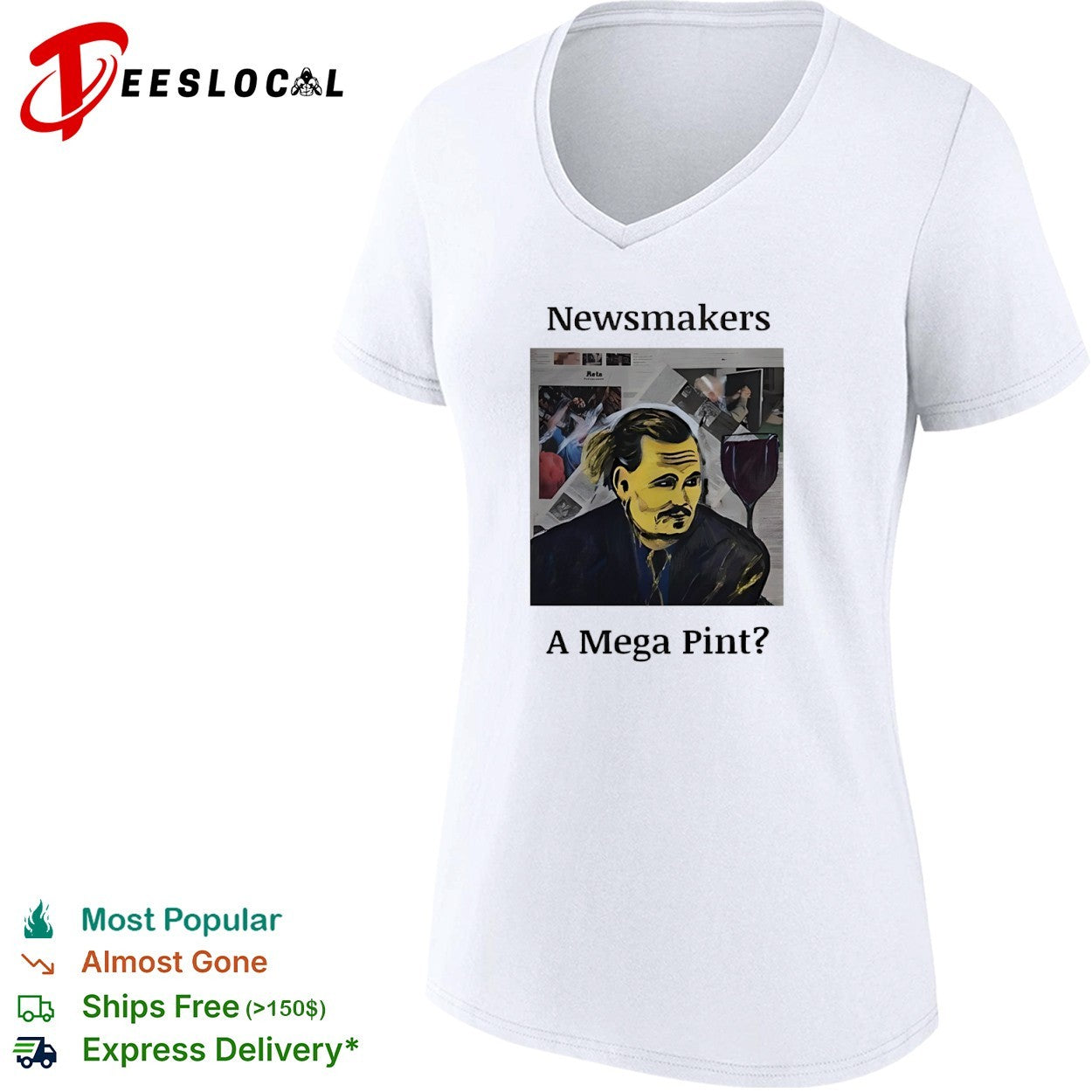Johnny Depp Newsmakers a Mega Pint shirt