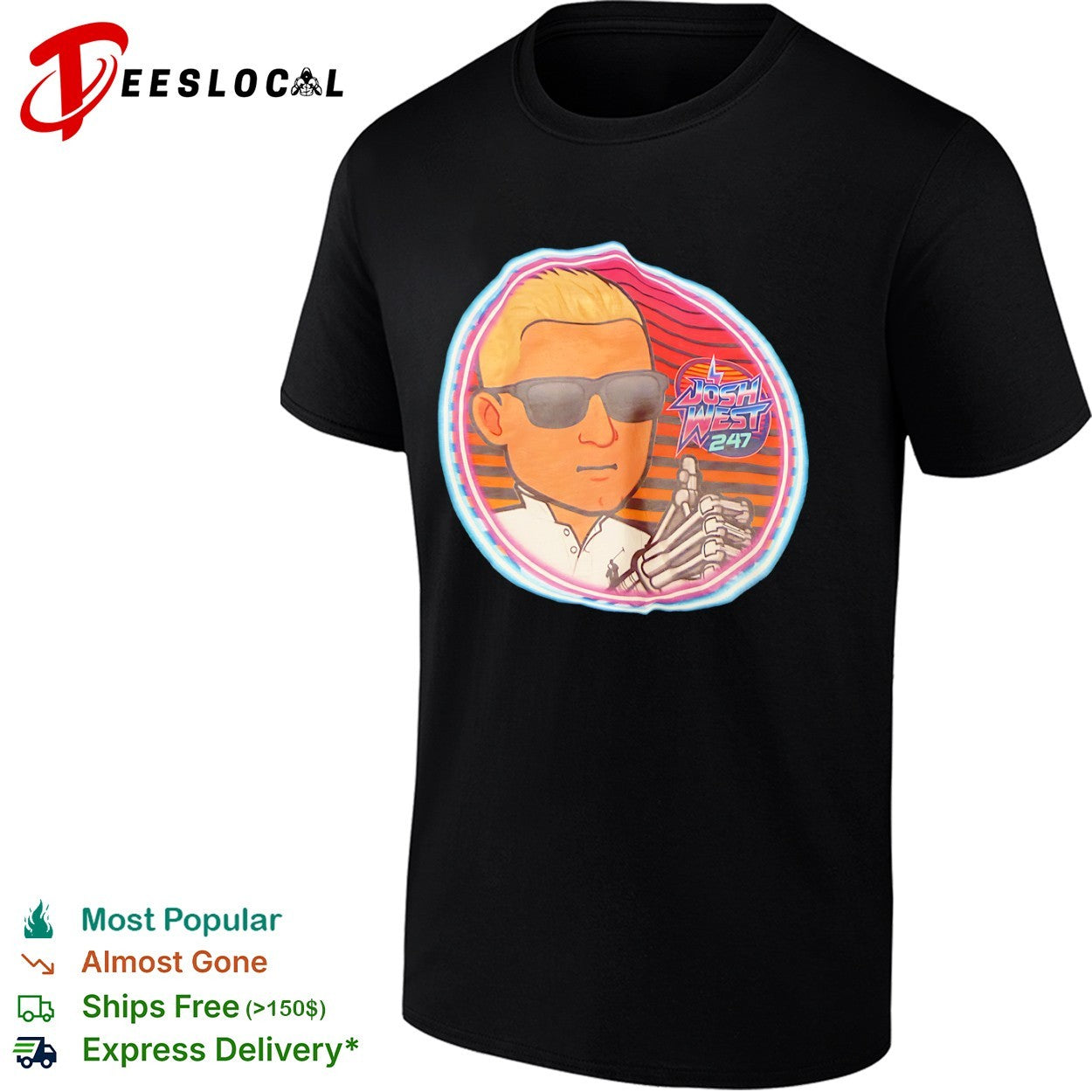 Josh West 247 Robot head shirt