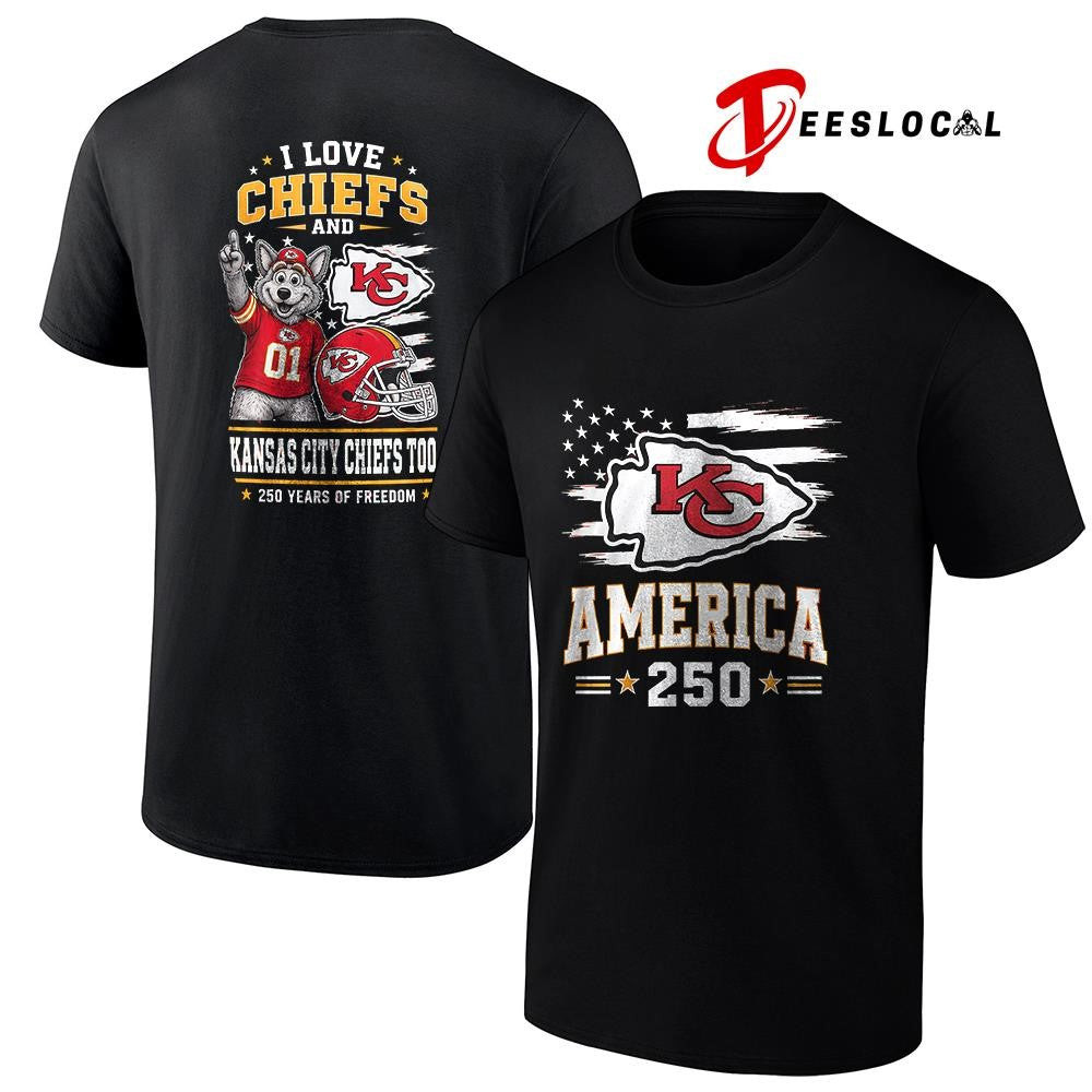 Kansas City Chiefs 250 years of freedom mascot shirt