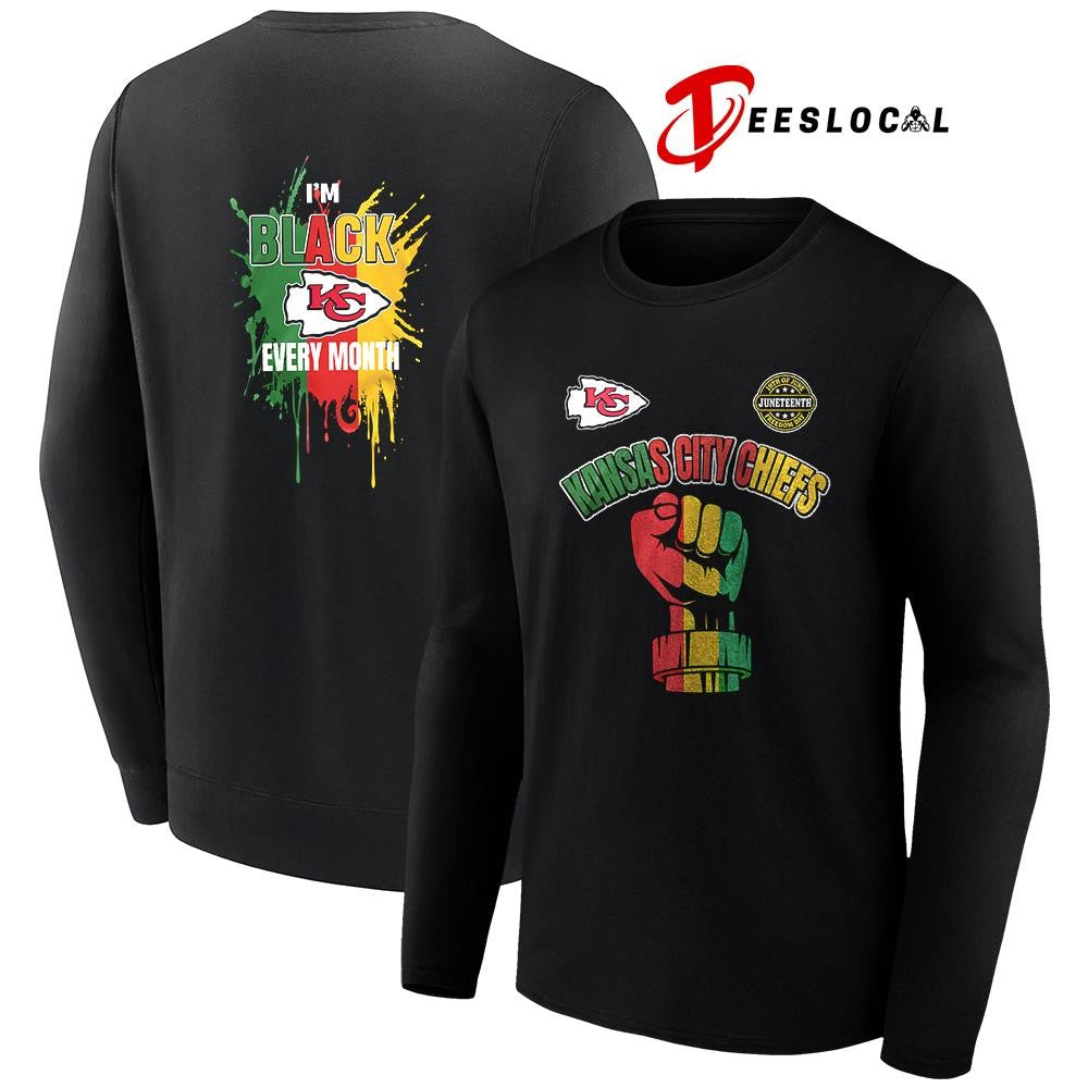 Kansas City Chiefs x Juneteeth freedom I’m black every month icon shirt
