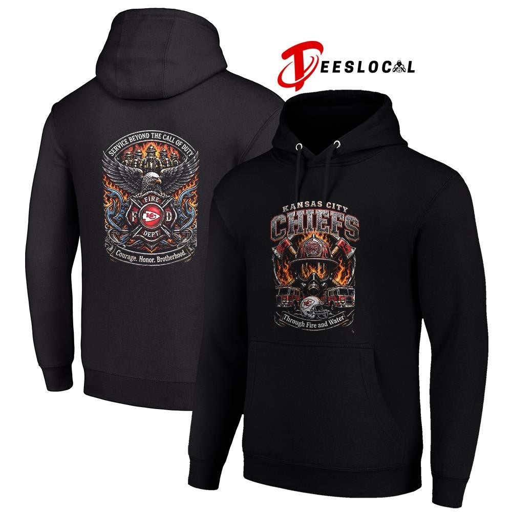 Kansas City Chiefs x through fire and water service beyond the call of duty shirt