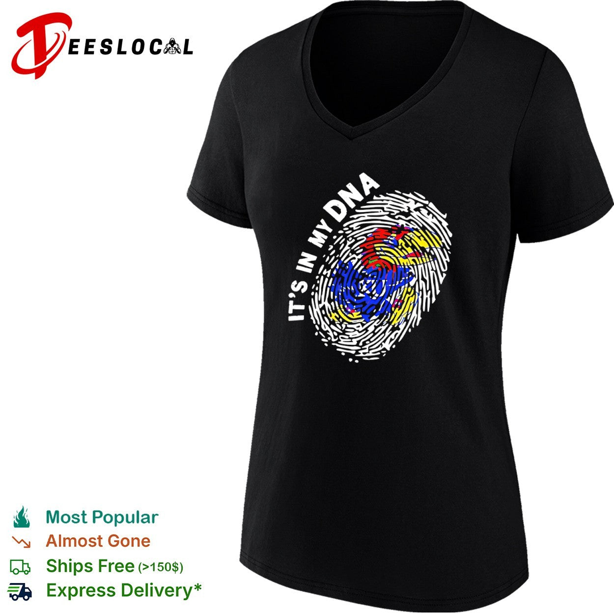 Kansas Jayhawks It is in My DNA Fingerprint Logo shirt