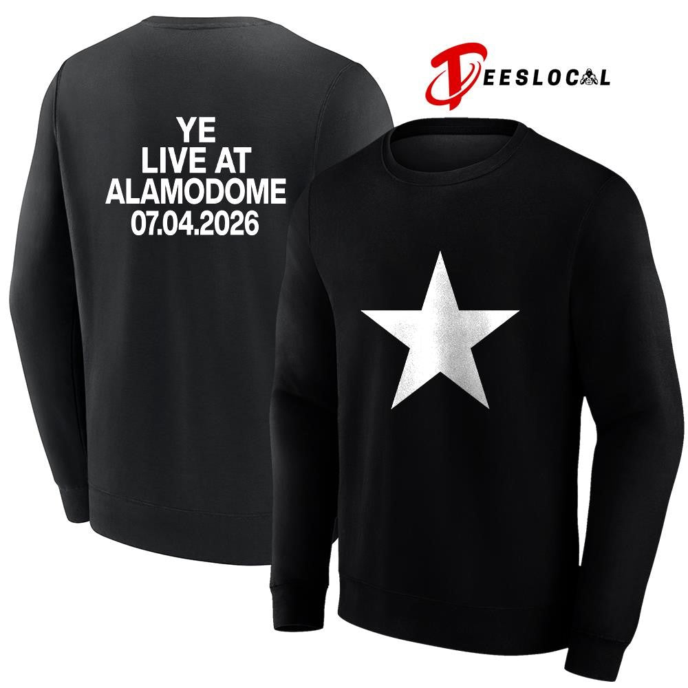 Kanye West Ye Alamodome San Antonio Texas 4th of july star logo shirt