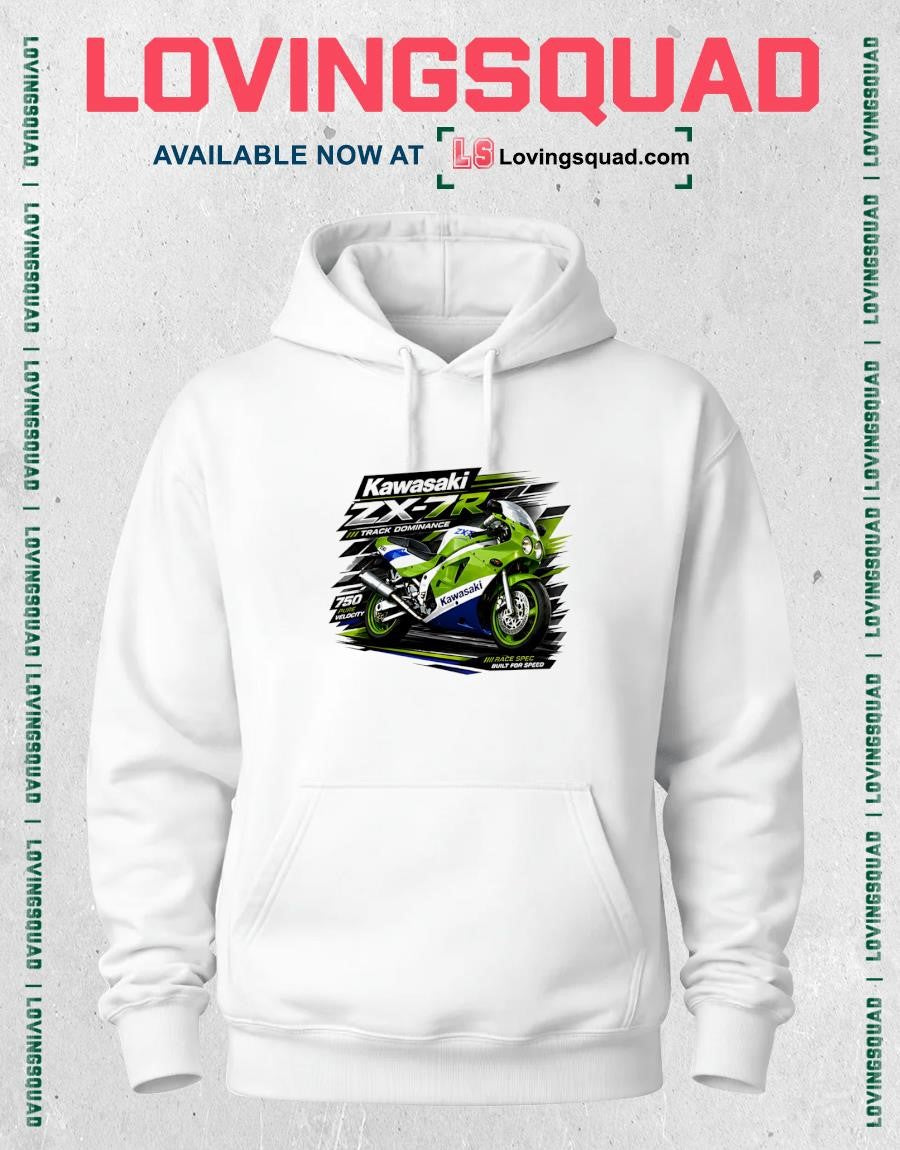 Kawasaki ZX-7R track dominance motorcycle shirt
