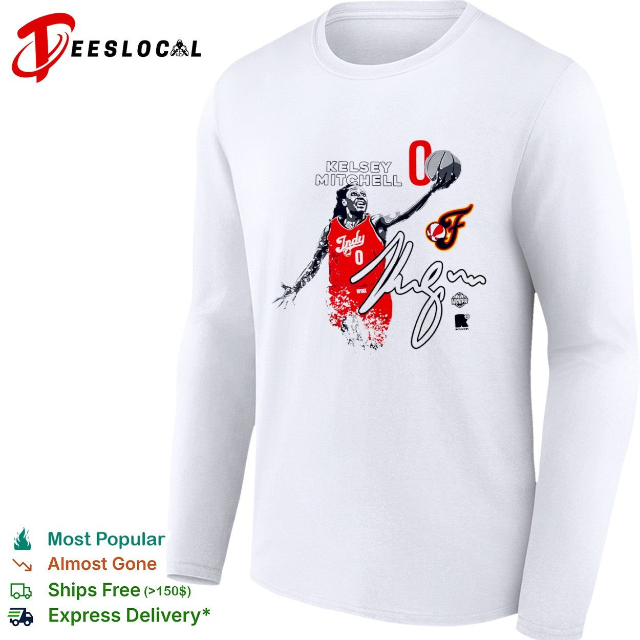 Kelsey Mitchell Indiana Fever WNBA Round21 Indy signature shirt